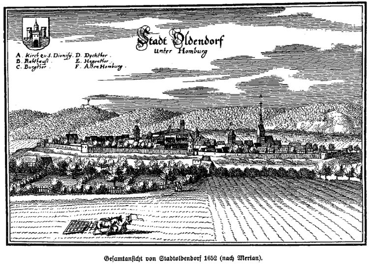 Gesamtansicht von Stadtoldendorf 1652.